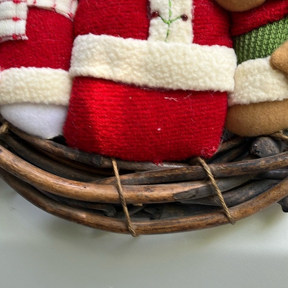 Festive Holiday Wreath with Santa, Snowman, and Reindeer - Picture 5 of 15